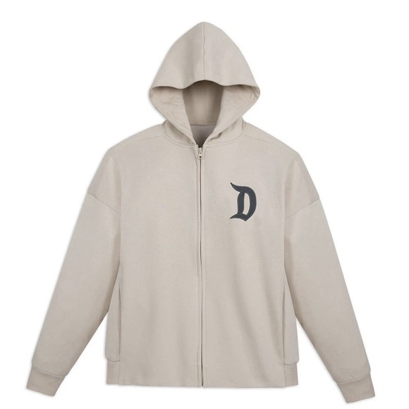 Disney Parks - DISNEYLAND Logo Full Zip Hoodie Beige Large NWT - Picture 2 of 5